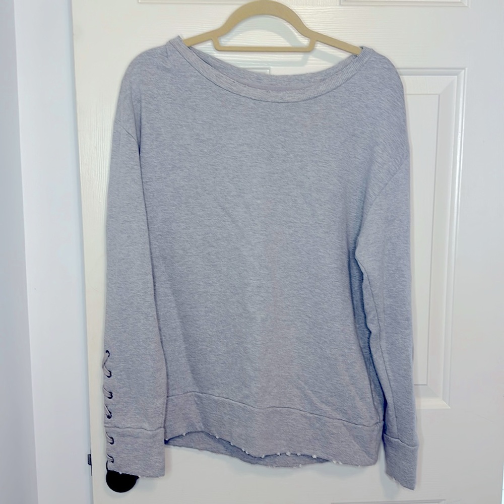 Distressed Gray Crewneck